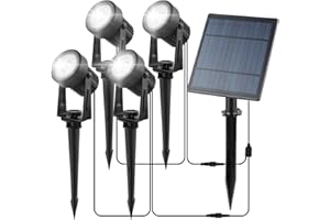 CORESLUX Solar Spot Lights Outdoor Garden 6000K White Light Solar Uplighters Outdoor Garden Waterproof Solar Spotlights Garden Landscape Lamps for Garden Yard Lawn Path