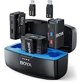 BOYA MFi Sertifikalı Lightning & USB-C ile MIC Kablosuz Yaka Mikrofon, Yerleşik Kayıt, 300M (950 ft.) Menzil, 50 Saat Pil &Ouml;mr
