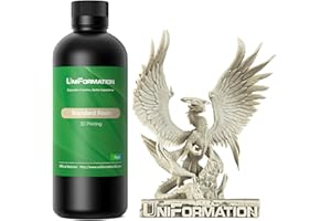 UNIFORMATION 3D Drucker Resin HD 3D-Druckerharz Standard Schnell UV-härtendes, pflanzliches 3D-Harz mit hoher Präzision und niedriger Viskosität Passend für Miniaturen, HD Vanille 1KG