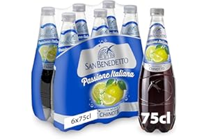 San Benedetto, Passione Italiana Bibita Analcolica Gassata al Chinotto, 6x750 ml, Calorie, Rinfrescante e Leggera
