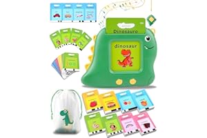 KLOIRA Giochi Montessori 2 anni, 510 Parole Flash Cards Bilingui Italiano/Inglese per Imparare a Parlare 2-6 Anni, con Animali, Colori, Numeri, Gioco Prescolare per Sviluppo del Linguaggio-Verde