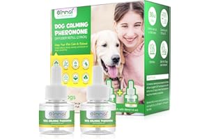 VFJVLVDG Calming Diffuser for Dogs & Cats, Pheromones Diffuser Anxiety Relief Diffuser with 30 Day Refill - Comfort, Calming and Relax Anxious Dog and Other Problematic Behaviors| 48 ml (2 Refills (Dog))
