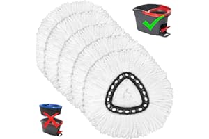 BONISON Mop Head Replacement Compatible with Vileda EasyWring 1 Tank System Microfiber Swivel Mops Refill Machine Washable 5Pcs