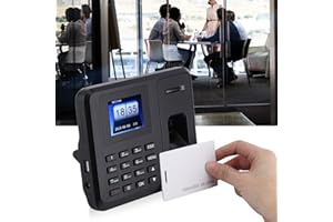 MXZZAND Time Attendance Machine 2.4in TFT LCD Screen Password Fingerprint ID Card Recognition Attendance Machine Employee(UK)