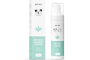 Trockenwasch - Shampoo für Haustiere - Beruhigend & Desodorierend, Natürliche Inhaltsstoffe, Schnell Trocknend & Kein Ausspülen Erforderlich (Aloe Vera und Haferflocken)
