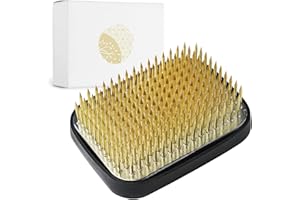 Wazakura Kenzan de Latón Rectangular para Ikebana (68mm) para Arreglos Florales, Hecho en Japón, Herramienta Japonesa para Ikebana Soporte de Alfileres para Flores - Kenzan de Latón Rectangular 68mm