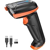 Tera Barkod Tarayıcı 1D 2D QR Kablosuz 2.4Gh+Kablolu USB 2.0 Kablolu El Tarayıcı Barkod Okuyucu 5 mil &Ccedil;&ouml;z&uuml;n&uuml;rl&uuml;k 100 m Menzil