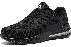 LARNMERN Sicherheitsschuhe Herren Damen S1 Arbeitsschuhe rutschfest Luftkissen Stahlkappenschuhe Leicht Atmungsaktive