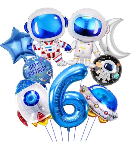 Biglietto Con Un Simpatico Astronauta E Stelle Nello Spazio Per Una Festa Di Compleanno in Stile
