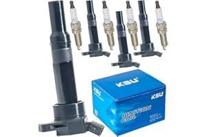 KSU Ignition Coil Pack with Iridium spark plug for Kia Soul Forte Forte5 Hyundai Tucson Elantra Elantra GT (1.8L 2.0L ONLY) 2011-2016 Replacement for UF651 5C1861 C1804 1788511 273002E000(4 set)