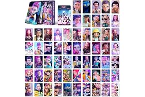 DDFF Set de Cartes Lomo 92PCS avec 60 Cartes et 32 Autocollants – Cartes Anime & Kpop Style pour Fans et collectionneurs, idéal pour Scrapbooking, journaling et décoration créative (A)