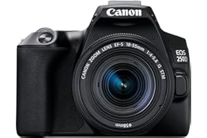 Canon EOS 250D Digital Camera - Black +Lens(EF-S 18-55 mm f/4-5.6 IS STM)