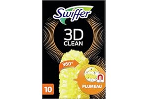 Swiffer Duster Plumeau Nettoyage 3D 360, Attrape Et Retient La Poussière, Recharges, 10 Unités