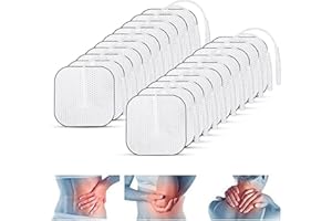 ONEVER TENS Elektroden Pads, Tens Gerät Schmerztherapie selbstklebende wiederverwendbare für TENS Akupunktur Digita Therapie Maschinen Massagegerät Tensgeräte Reizstromgerät 4 cm