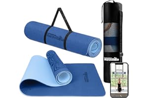 LA MENTE ES MARAVILLOSA - Tappetino per Yoga, Pilates, Fitness o Altri Sport, Tappetino Antiscivolo in TPE con Borsa a Tracolla, Tappetino da Allenamento 183 x 61 cm