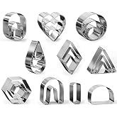 Clay Cutters Mini 24 Pieces Polymer for Earrings Cookie Cutters Stainless Steel DIY Tools for Biscuits Cake Decorations Jewel