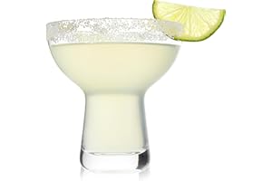 Sipour Juego de 4 Copas Margarita Sin Tallo (40 cl) – Juego de Copas de Cóctel Sopladas a Mano – Cristalería Sin Plomo – Vajilla Elegante para Casa y Fiestas