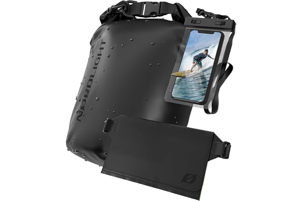 Nordlight Sac à dos étanche Roll Top 25L - Hybrid 25"| Dry Bag Sac à dos Avec Compartiment Ordinateur Portable 15 Pouces, Poches Extérieures Et Intérieures, Système de Transport Rembourré
