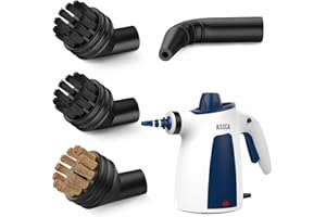 ASSCA Lot de 4 brosses rondes en nylon pour nettoyeur vapeur ASSCA, tête ronde durable