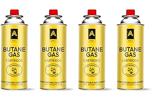 Aspect Camping Gas, Gas Canisters for Camping Stove, Butane Gas Perfect Suitable for Portable Stove, BBQ, Blow Torches Safe and Secure Bottle (Pack of 4)