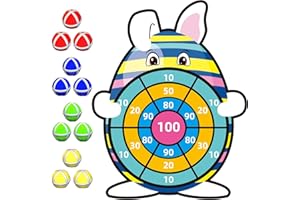 ‎JKGIFTS Ostern Deko,Spielzeug ab 3-9 Jahre Dartscheibe Ostern Geschenke Ostern Häschen-Dartscheibe Mit 12 klebrigen Bällen Ostern Kinder Ostern Geschenke für Kinder Ostern Spielzeug Deko Ostern Dartscheibe