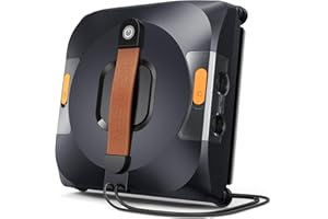 AIRMSEN YW733 Fensterputzroboter, Automatische Routenplanung, 4 Reinigungsmodi, 4 Sprühdüsen, 110 ml Tank, 6000 Pa Saugkraft, Anti-Rutsch-System, für Fenster, Duschglas & Spiegel