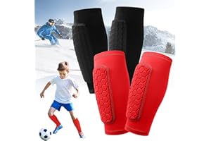 HBSFBH Protège Tibias de Football, 2 Paire de protège Tibia Foot Enfant, Shin Pads Respirants et Anti-Chocs pour garçons et Filles, idéals pour Le Football, Le Basketball, Le Cyclisme et l’Escalade