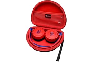 XANAD Etui na słuchawki do JBL Jr310 BT czerwono-niebieskie słuchawki nauszne dla dzieci bezprzewodowe składane słuchawki Bluetooth (czerwone)