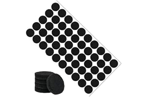 RUOJLING 50 Pezzi Feltrini,Feltrini Per Sedie Rotondi,Feltrini Sedie,Feltrini Per Mobili Pesanti,Feltro Adesivo Rotolo,Feltro Adesivo,Feltrini Autoadesivi Rotondi,Feltrini Proteggi Mobili e Pavimenti(15mm)