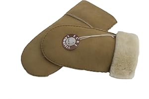 Reissner Lammfelle warme Merino Lammfell Fäustlinge Faust Handschuhe für Damen und Herren HDS-FAUST1 in beige, braun und schwarz