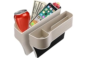 Vebetter 2Pz Organizer universale per sedile auto, Organizer laterale per sedile auto, Car Seat Gap Storage Organizer, Tasche a fessura della fessura del sedile, Organizer Seggiolino Auto, Stile-D
