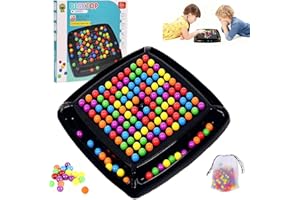 Neuytiky Intellektuelles Schachbrett Doppelduell, 120 Stück Rainbow Ball Gesellschaftsspiele, Elimination Brettspiel, Rainbow Ball Brettspiel, Schachbrett Bunte Kugeln, Partyzubehör für Familientreffe