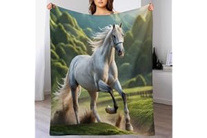 AAPZY Premium Wohndecke - Pferd Decke Flannel - Extra Weiche TV- Decke Vier Jahreszeiten Wohndecke Dicke Couchdecke Für Bett/Sofa （180×200cm）