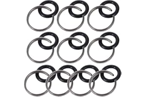 THEAQUE 3/8" Impact Retaining Ring Fits Milwaukee 3/8 Impact Friction Ring Clip with O-Ring,Impact Hog Ring Replacement for Milwaukee Type Wrenches, Impact Wrench Tool Parts(10 Sets)