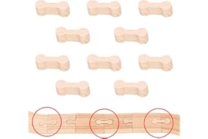 MSKS 10 Pcs Advanced Wooden Train Track Essential Accessories, Rail Connection Wood Track Compatible with most major Wooden Railway Brands for Kids Age 3 Years Up