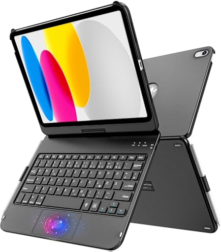 Coque Clavier AZERTY Pour IPad 11e/10e Génération – Pliable, Tactile, Portable – Compatible Trackpad Et Stylet Apple