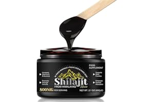 KLLALO Shilajit Harz 800 mg, Shilajit Reines 60 Gramm, Hochwirksames Himalaya Shilajit Ergänzungsmittel, über 60% Fulvosäure, Natürlicher Shilajit Resin mit 85+ Mineralien, Energie & Immunität Booster