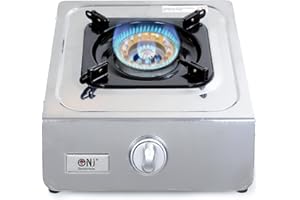 NJ THE RIGHT CHOICE NJ NGB-100 Camping Stove - Portable Gas Cooker Single Wok Burner Ring LPG