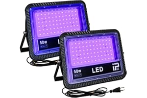 OUSIDE LED Black UV Light 50W, Waterproof IP66 LED Reflector 385-400 NM for Party, Halloween, Body Painting, Birthday Celebration