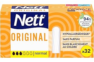 Nett Original Tampon sans Applicateur, Normal, Boite de 32 Tampons
