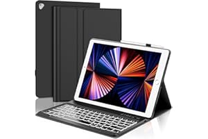 IVEOPPE Tastiera iPad Pro 12.9 2017/2015, Cover Tastiera iPad Pro 12.9 1a/2a Generazione Pollici, Tastiera Italiano Retroilluminata Bluetooth Rimovibile per iPad Pro 12.9 A1584 / A1652/ A1670 / A1671, Nero