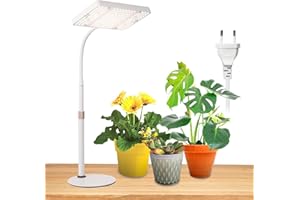 JINHONGTO Lámpara de Planta, 25 Watt Lámpara LED Cultivo de Espectro Completo, IR y UV Incluida, Grow Light con Función Daisy Chain, Altura Ajustable, Luz para Plantas de Interior