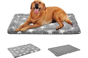 EMPSIGN Alfombra De Cama para Perro, Reversible (Fresco y Caliente), Colchón Perro Lavable, Cama Impermeable para Perros con Funda Extraíble, Gris, XL, 107 * 71 * 2.8cm