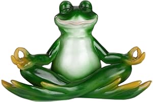 Design Toscano QM13096 Statue de grenouille en posture zen/yoga Multicolore 12,5 x 30,5 x 20,5 cm