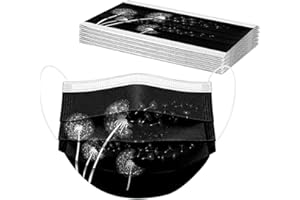 LULUJI Lulupi 10 Stück Einweg Erwachsene Mundschutz Blumen Mund und Nasenschutz Blumenmotiv Elegant Atmungsaktiv Bandana Maske Halstuch für Damen