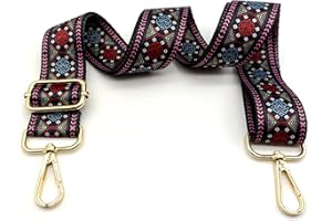 KERIOCUSI Tracolla per Borse Donna Colorato Cinghia Della Borsa Larga, Tracolla Regolabile con Gold Moschettone, Durevole per Crossbody Borsa, Borsetta, Chitarra DIY Spalla Accessori per Ragazze, 02