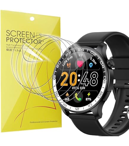 Protector De Pantalla TPU Para BANLVS Smartwatch A-57-K (1.43 Pulgadas) - 6 Unidades, HD Transparente Y Antiarañazos