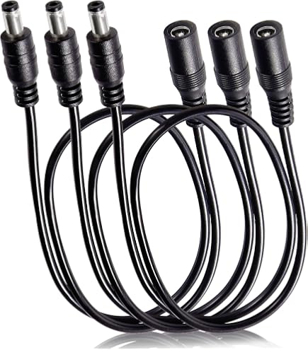senvenelec Connettore CC 5,5 x 2,1 mm, kit spina e presa a 2 pin, cavo