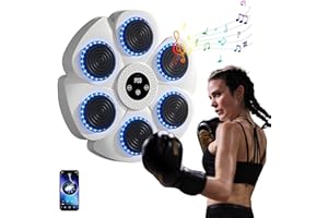 ‎EAGERMINDS Musik-Boxmaschine, 2024 Neue Smart Bluetooth-Musik-Boxmaschine mit Boxhandschuhen, Wandmontierte Boxmaschine, 9 Geschwindigkeitsmodi und Zählmodus für Erwachsenen und Kindern