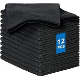 AYESY Microfiber Cleaning Cloths, 12 Pieces Multipurpose Cleaning Towels Reusable Microfiber Kitchen Cloths Highly Absorbent